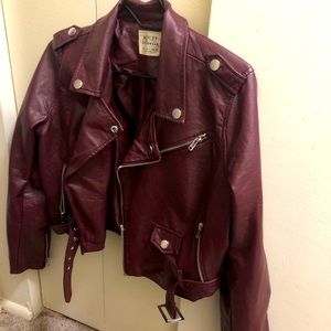Burgundy leather Jacket